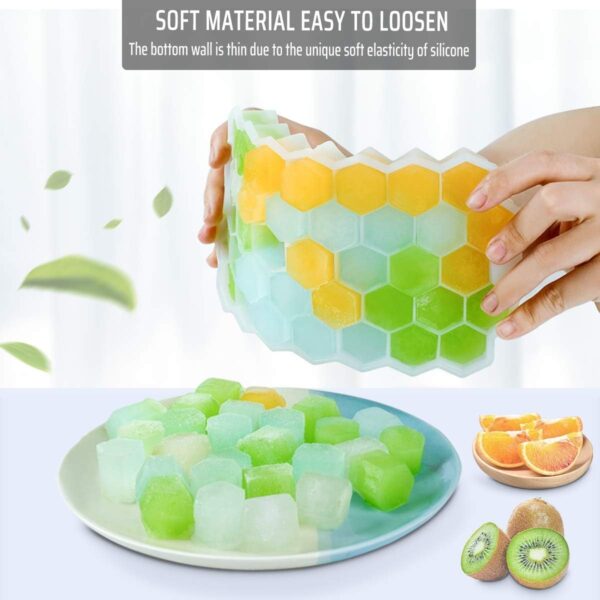 37 CAVITY HEXAGONAL ICE CUBES SILICONE TRAY - Image 17