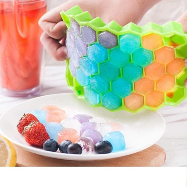 37 CAVITY HEXAGONAL ICE CUBES SILICONE TRAY - Image 9