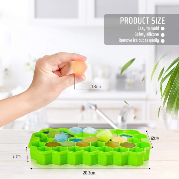 37 CAVITY HEXAGONAL ICE CUBES SILICONE TRAY - Image 10