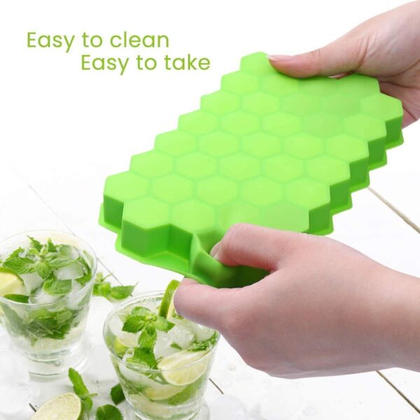 37 CAVITY HEXAGONAL ICE CUBES SILICONE TRAY - Image 11