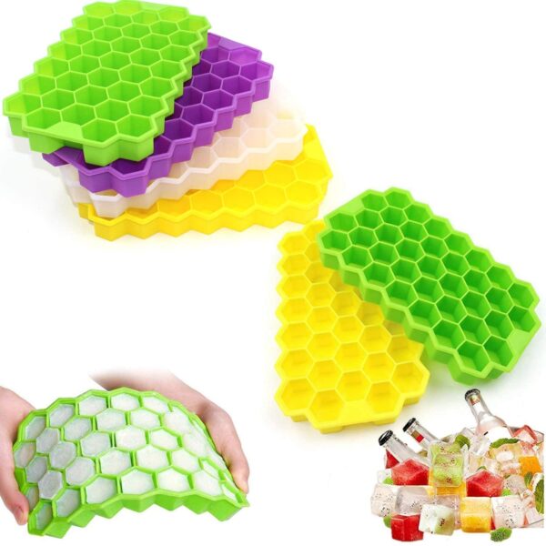 37 CAVITY HEXAGONAL ICE CUBES SILICONE TRAY - Image 18