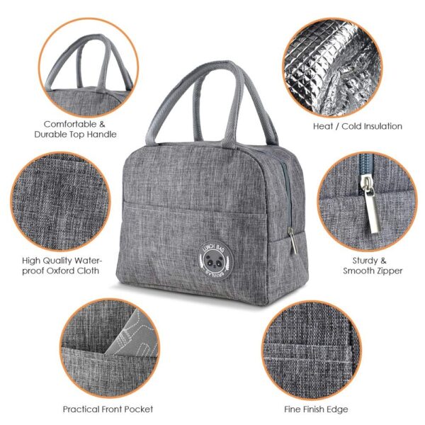 Stylish Matte Finish Insulated Lunch Bags - Image 7