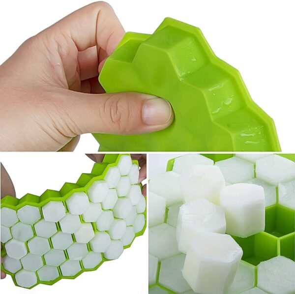 37 CAVITY HEXAGONAL ICE CUBES SILICONE TRAY - Image 13