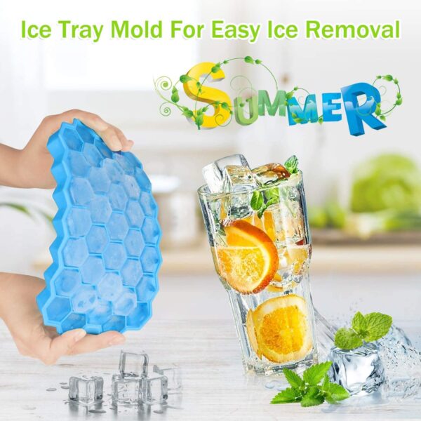 37 CAVITY HEXAGONAL ICE CUBES SILICONE TRAY - Image 2
