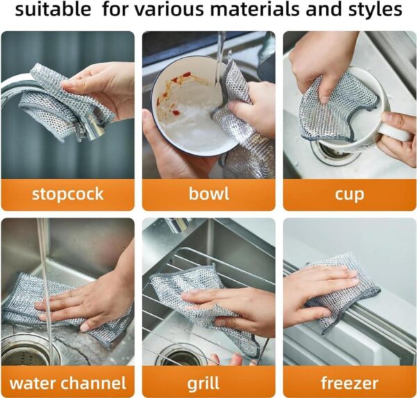 WIRE DISH-WASHING RAGS(PACK OF 6) - Image 2