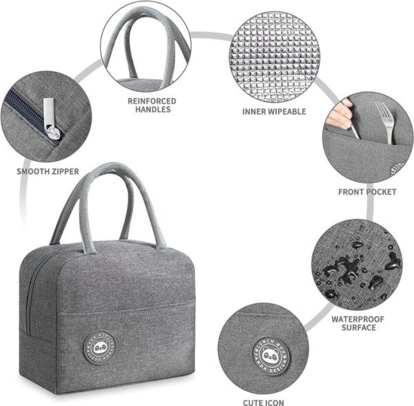 Stylish Matte Finish Insulated Lunch Bags - Image 8