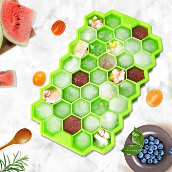 37 CAVITY HEXAGONAL ICE CUBES SILICONE TRAY - Image 23