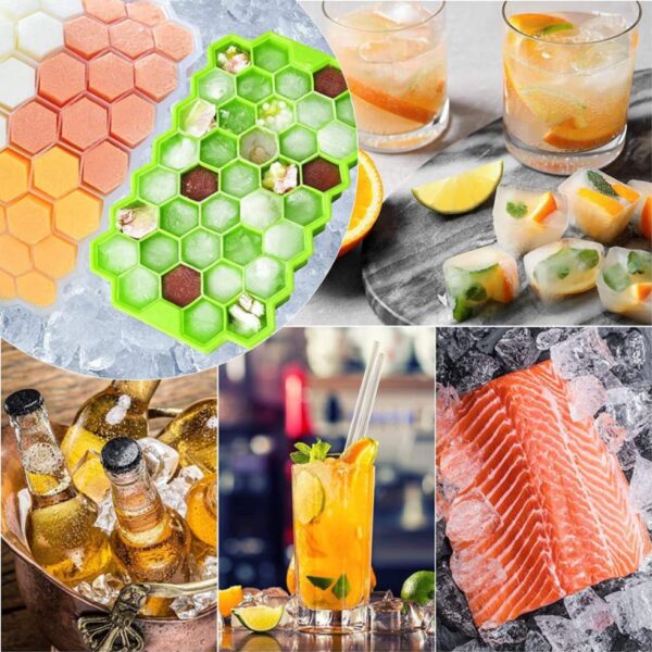 37 CAVITY HEXAGONAL ICE CUBES SILICONE TRAY - Image 24