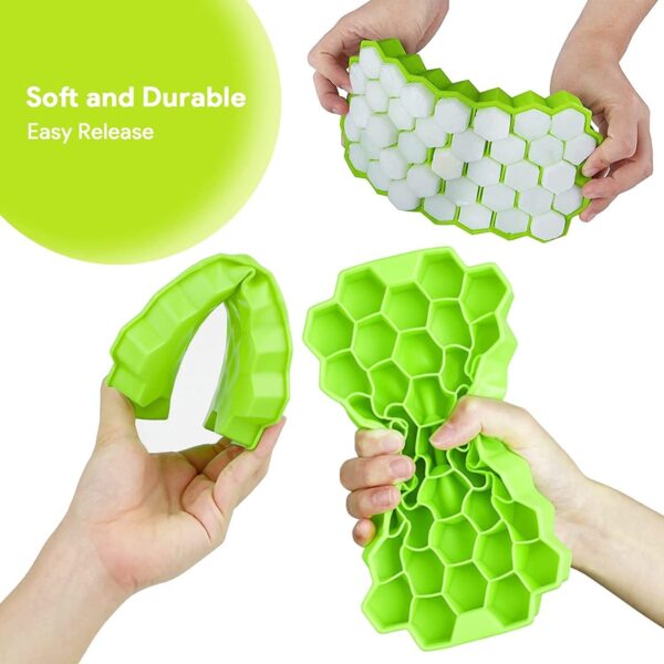 37 CAVITY HEXAGONAL ICE CUBES SILICONE TRAY - Image 25