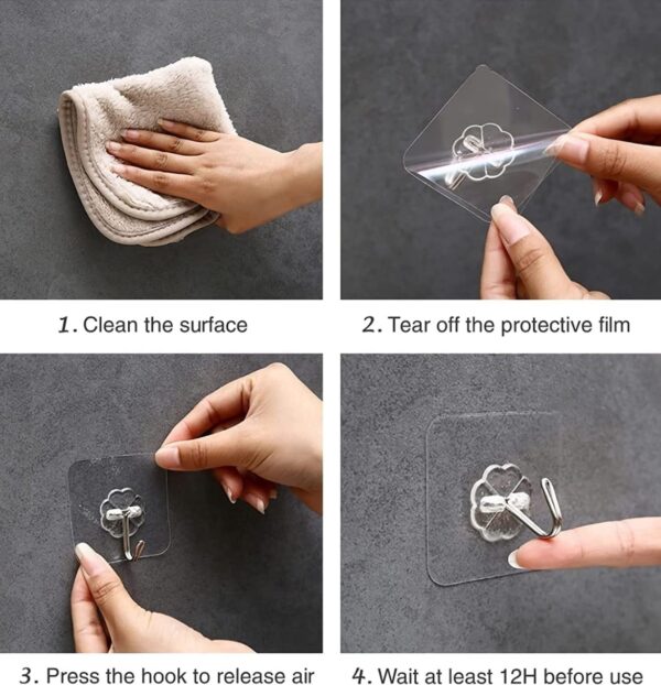 TRANSPARENT FLOWER HOOK 10 Pieces Set - Image 5