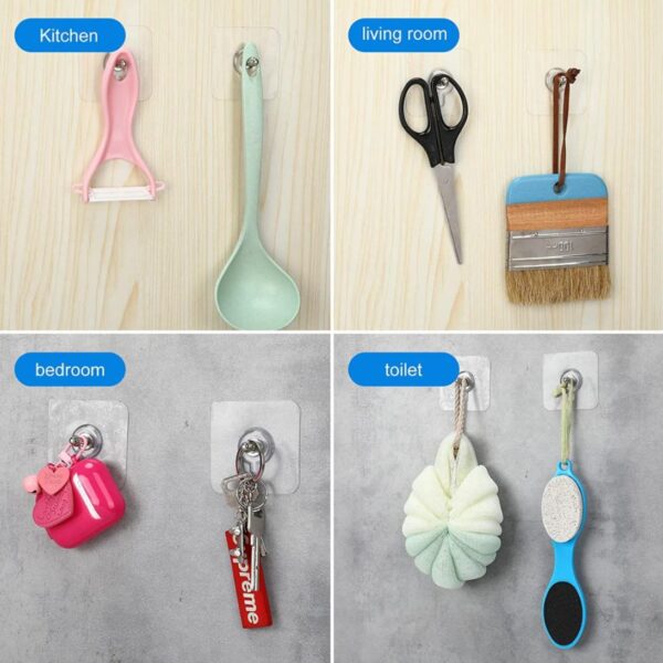 STICKER WALL SCREW HOOKS 10 Pieces Set - Image 2