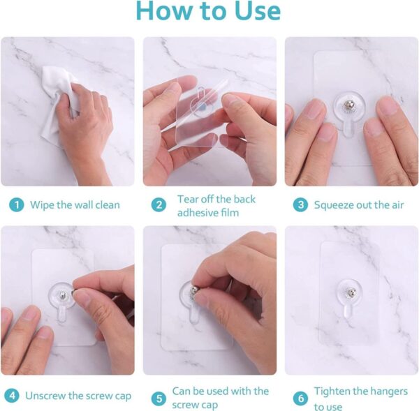 STICKER WALL SCREW HOOKS