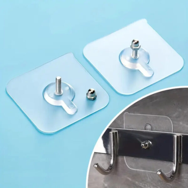 STICKER WALL SCREW HOOKS 10 Pieces Set - Image 3