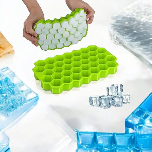 37 CAVITY HEXAGONAL ICE CUBES SILICONE TRAY - Image 4