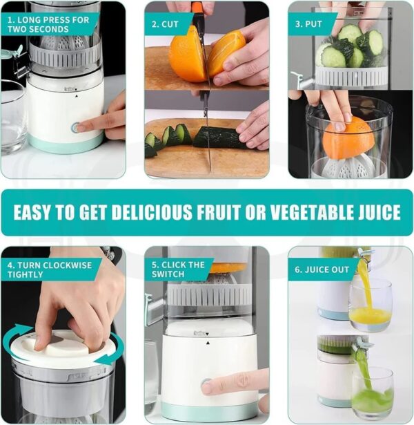Electric Citrus Fruit Juicer – USB Rechargeable | Fast & Easy - Image 6