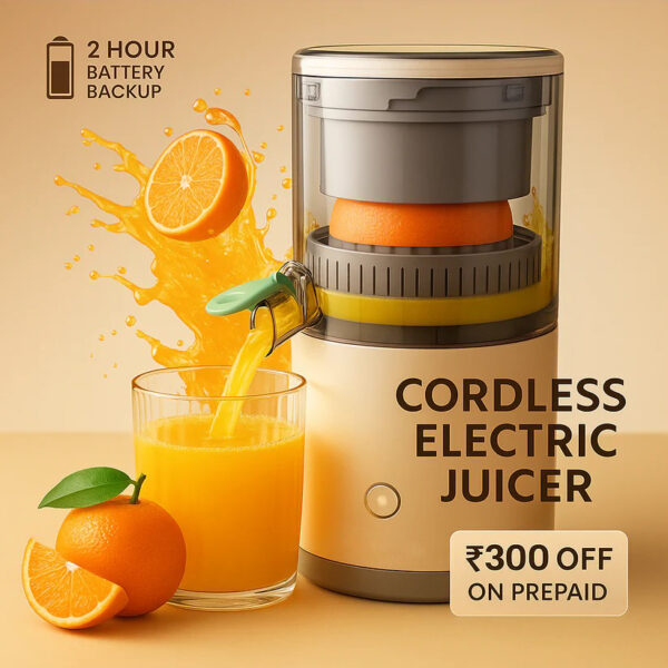 Electric Citrus Fruit Juicer – USB Rechargeable | Fast & Easy